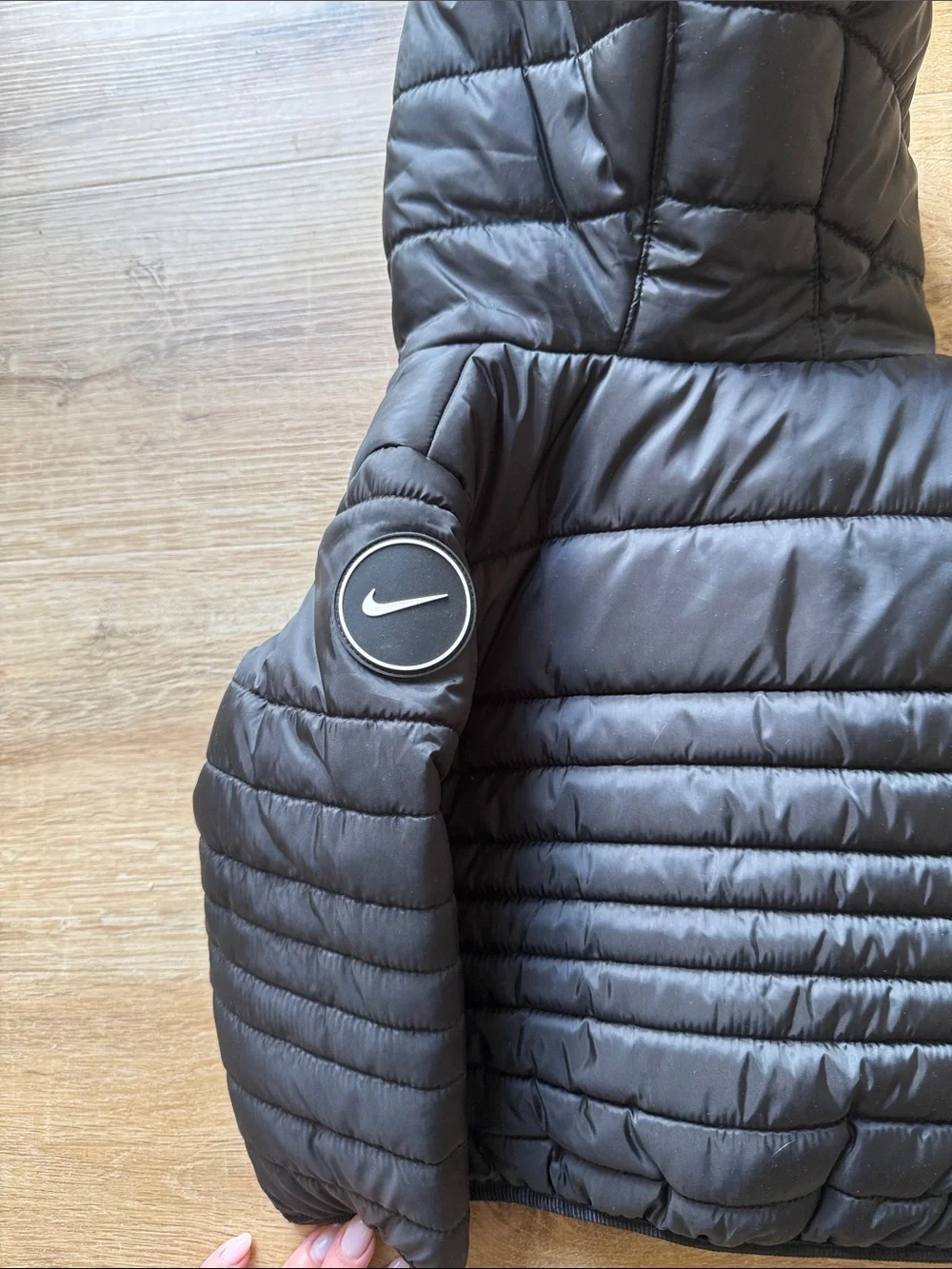 Nike Toddler Black Hooded Puffer Coat